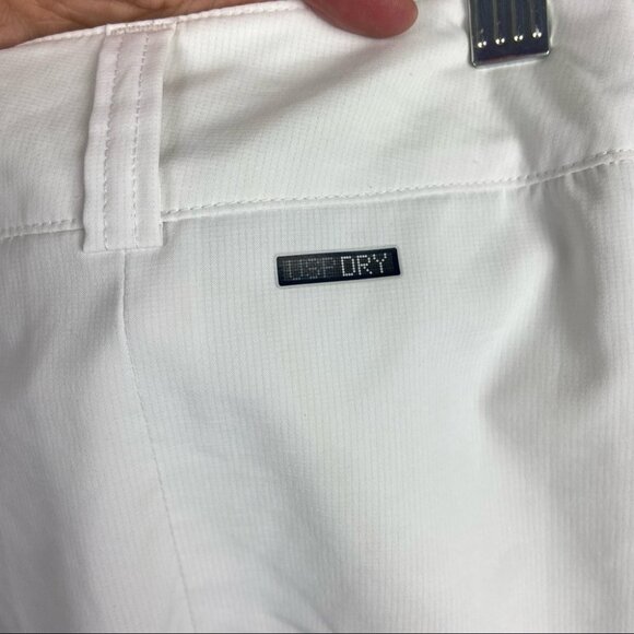 Puma Pleated Tech Golf Skirt White Neon Yellow Skort Trim Pocket Size 0 Tennis - Picture 6 of 14